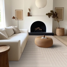 Asiatic Valley Connection Geometric 3D Rug - Ivory