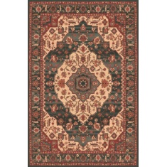 Mastercraft 4377/400 Kashqai Wool Wilton Rug - Green Mastercraft 4377/400 Kashqai Wool Wilton Rug - Green