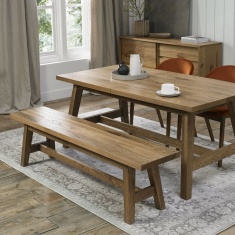 Brandon Rustic Oak Small Dining Bench Brandon Rustic Oak Small Dining Bench