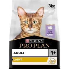 Purina Pro Plan Light Turkey Dry Cat Food - 3kg Purina Pro Plan Light Turkey Dry Cat Food - 3kg