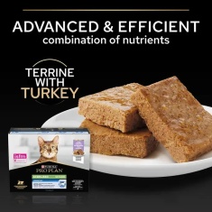 Purina Pro Plan Senior 7+ Sterilised Turkey Terrine Wet Cat Food - 10 x75g