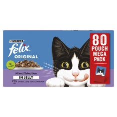 Felix Original Mixed Selection in Jelly Wet Cat Food - 80 x 85g Felix Original Mixed Selection in Jelly Wet Cat Food - 80 x 85g
