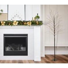 Lumineo LED Christmas Twig Tree 6ft - Black