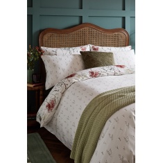 Laura Ashley Pallington Bloom Ruby Duvet Cover Set - Red/Cream