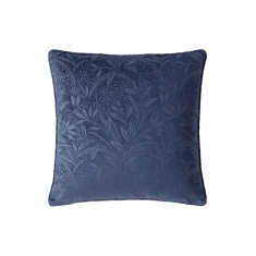 Laura Ashley Barley Embossed Cushion Midnight 50cm - Navy