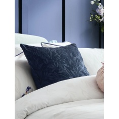 Laura Ashley Barley Embossed Cushion Midnight 50cm - Navy Laura Ashley Barley Embossed Cushion Midnight 50cm - Navy