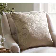 Laura Ashley Barley Embossed Cushion 50cm - Natural Laura Ashley Barley Embossed Cushion 50cm - Natural