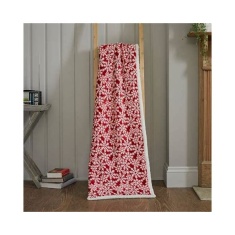 Deyongs Flakes Fleece Throw - Red