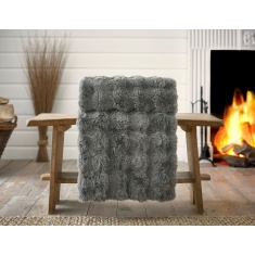 Deyongs Vancouver Textured Tip Dye Faux Fur Throw