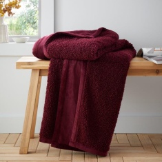 Catherine Lansfield So Soft Velvet Boucle Throw - Damson Catherine Lansfield So Soft Velvet Boucle Throw - Damson