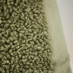 Catherine Lansfield So Soft Velvet Boucle Cushion - Olive