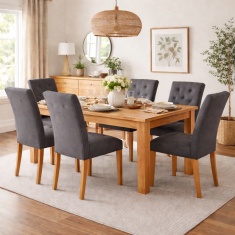 Ascot Rustic Oak Small 150/200cm Extending Dining Table Ascot Rustic Oak Small 150/200cm Extending Dining Table