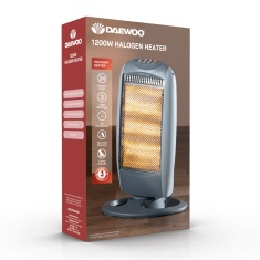 Daewoo HEA1416GE 1200W Halogen Heater - Grey