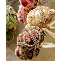 Decoris Hanging Glass Egg Bauble (Assorted)