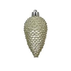 Decoris 6 Pack Pinecone Baubles - White/Mint