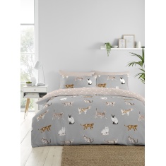 Fusion Cats Duvet Set - Grey Fusion Cats Duvet Set - Grey