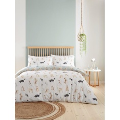 Fusion Cute Dogs Duvet Set - Duck Egg