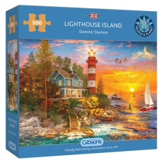 Gibsons Lighthouse Island 500 Piece Puzzle Gibsons Lighthouse Island 500 Piece Puzzle