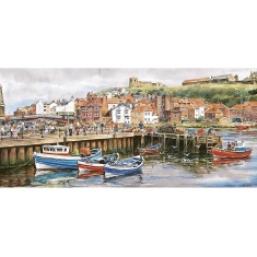 Gibsons Whitby Harbour 636 Piece Panoramic Puzzle