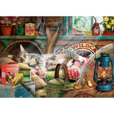 Gibsons Snoozing in the Shed 1000 Piece Puzzle