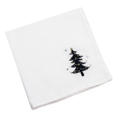 Peggy Wilkins Metallic Tree Napkins 45cm - White