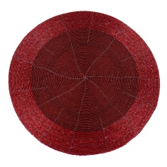 Peggy Wilkins Bliss Beaded Placemat - Red Peggy Wilkins Bliss Beaded Placemat - Red