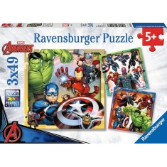 Ravensburger Avengers Assemble 3 x 49 Piece Puzzles Ravensburger Avengers Assemble 3 x 49 Piece Puzzles