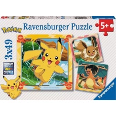 Ravensburger Pokemon 3 x 49 Piece Puzzles Ravensburger Pokemon 3 x 49 Piece Puzzles