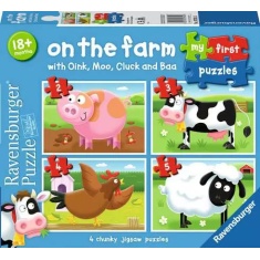 Ravensburger On the Farm My First Puzzles 2/3/4/5 Piece Ravensburger On the Farm My First Puzzles 2/3/4/5 Piece