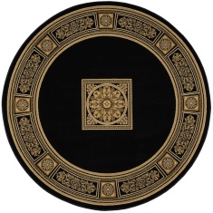 Mastercraft 057-0801/3233 Da Vinci Round Rug - Black/Gold Mastercraft 057-0801/3233 Da Vinci Round Rug - Black/Gold