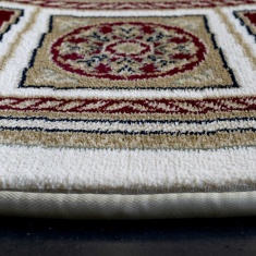 Mastercraft 057-0801/6414 Da Vinci Round Rug - Cream/Red