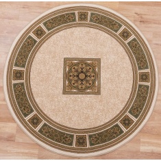 Mastercraft 057-0801/6444 Da Vinci Round Rug - Beige/Green