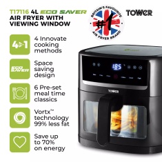 Tower T17116 4L Spacesaver Air Fryer