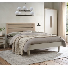 Delta Scandi Oak & Soft Grey Slatted Bedstead Delta Scandi Oak & Soft Grey Slatted Bedstead