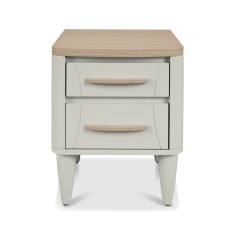 Delta Scandi Oak & Soft Grey 2 Drawer Nightstand