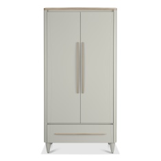 Delta Scandi Oak & Soft Grey Double Wardrobe