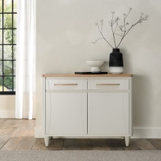 Delta Scandi Oak & Soft Grey Narrow Sideboard Delta Scandi Oak & Soft Grey Narrow Sideboard