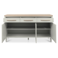 Delta Scandi Oak & Soft Grey Wide Sideboard