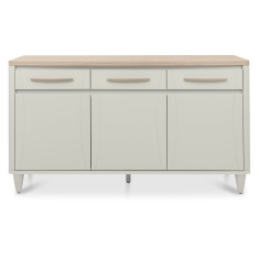 Delta Scandi Oak & Soft Grey Wide Sideboard Delta Scandi Oak & Soft Grey Wide Sideboard