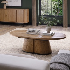Kingston Rustic Oak Oval Coffee Table Kingston Rustic Oak Oval Coffee Table