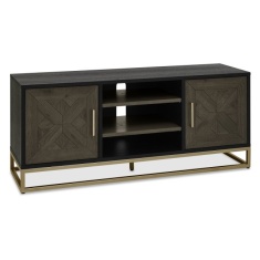 Vancouver Fumed Oak Entertainment Unit With Door