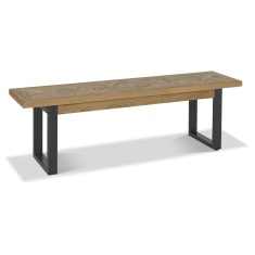 Vancouver Rustic Oak Bench