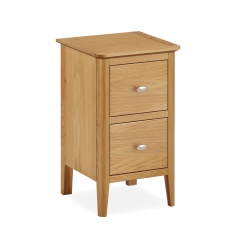 Hardwick Oak Narrow Two Drawer Bedside Hardwick Oak Narrow Two Drawer Bedside