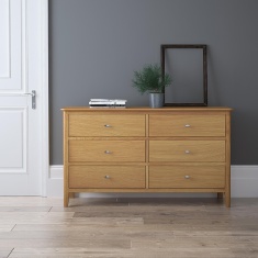 Hardwick Oak 3 + 3 Chest of Drawers Hardwick Oak 3 + 3 Chest of Drawers