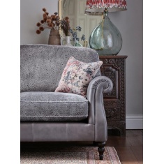 Parker Knoll Eastbury 2 Seater Pillow Back Leather/Fabric Sofa Parker Knoll Eastbury 2 Seater Pillow Back Leather/Fabric Sofa