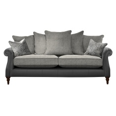 Parker Knoll Eastbury Grand Pillow Back Leather/Fabric Sofa Parker Knoll Eastbury Grand Pillow Back Leather/Fabric Sofa