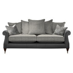 Parker Knoll Eastbury Grand Pillow Back Leather/Fabric Sofa Parker Knoll Eastbury Grand Pillow Back Leather/Fabric Sofa