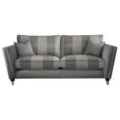 Parker Knoll Harlow Grand Formal Back Leather/Fabric Sofa Parker Knoll Harlow Grand Formal Back Leather/Fabric Sofa