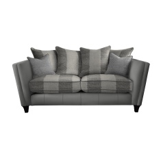 Parker Knoll Harlow Large 2 Seater Pillow Back Leather/Fabric Sofa Parker Knoll Harlow Large 2 Seater Pillow Back Leather/Fabric Sofa