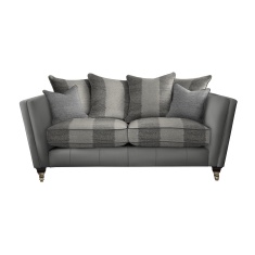 Parker Knoll Harlow Large 2 Seater Pillow Back Leather/Fabric Sofa Parker Knoll Harlow Large 2 Seater Pillow Back Leather/Fabric Sofa